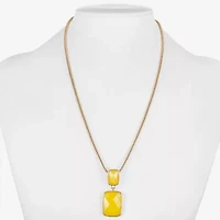 Liz Claiborne Womens Rectangular 17 Inch Pendant Necklaces