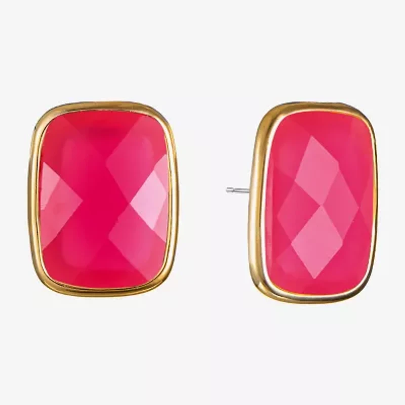 Liz Claiborne 25mm Rectangular Stud Earrings