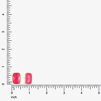 Liz Claiborne 25mm Rectangular Stud Earrings