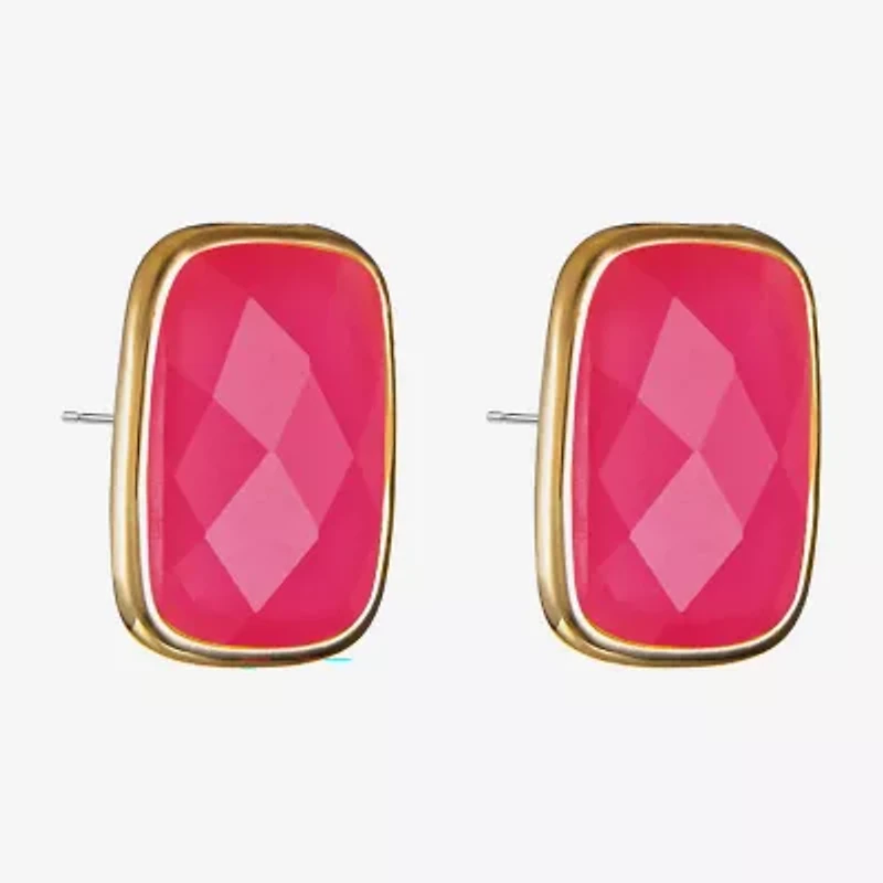 Liz Claiborne 25mm Rectangular Stud Earrings