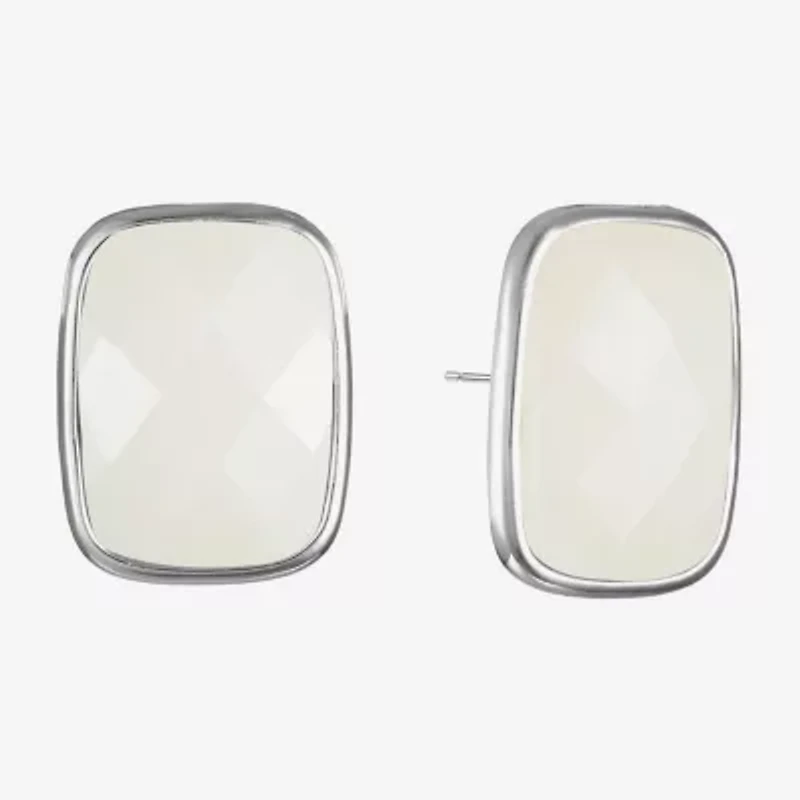 Liz Claiborne 25mm Rectangular Stud Earrings
