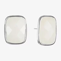 Liz Claiborne 25mm Rectangular Stud Earrings