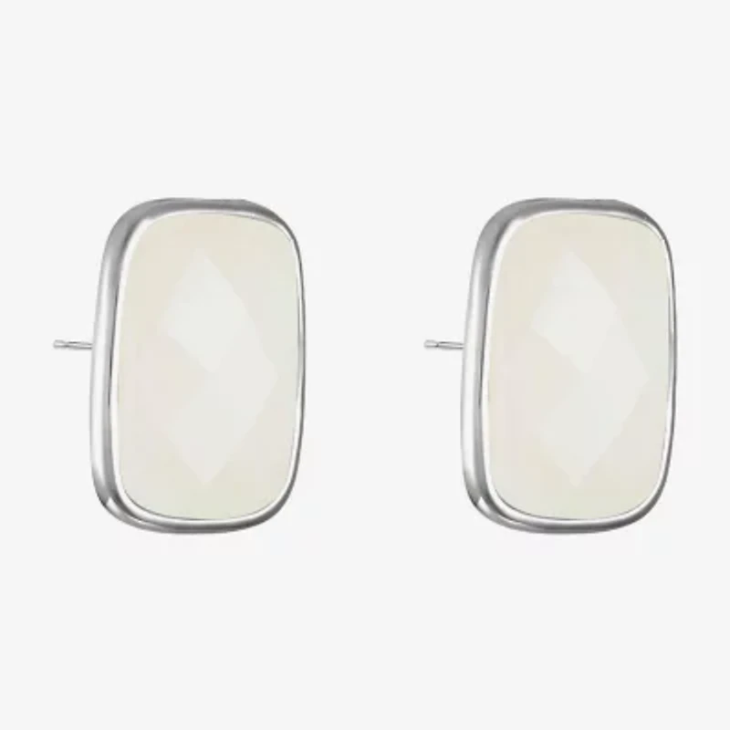 Liz Claiborne 25mm Rectangular Stud Earrings