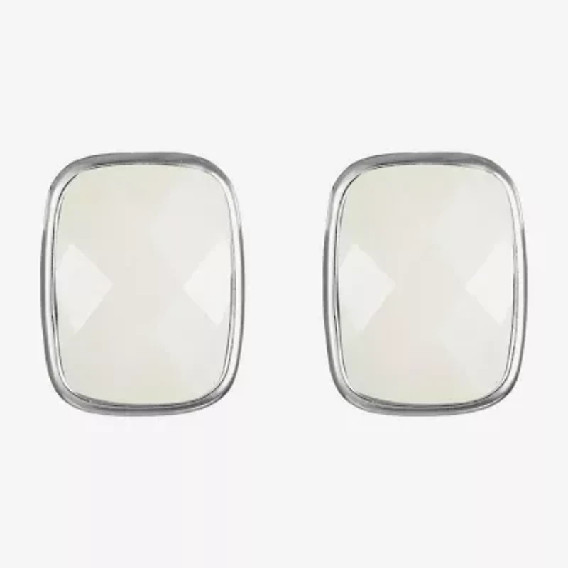 Liz Claiborne 25mm Rectangular Stud Earrings