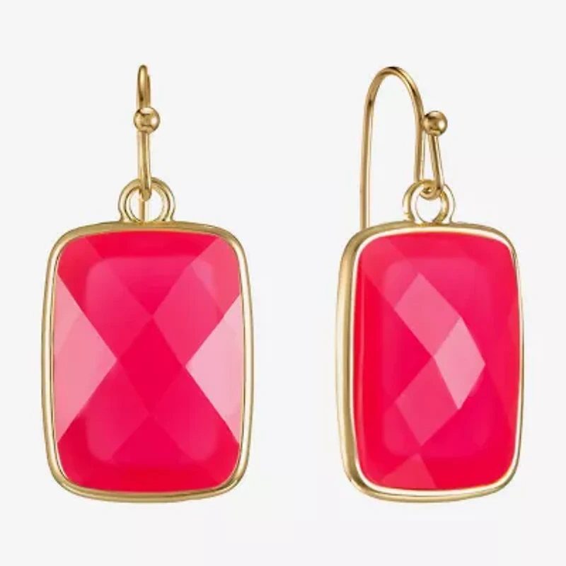 Liz Claiborne Womens Rectangular Drop Earrings