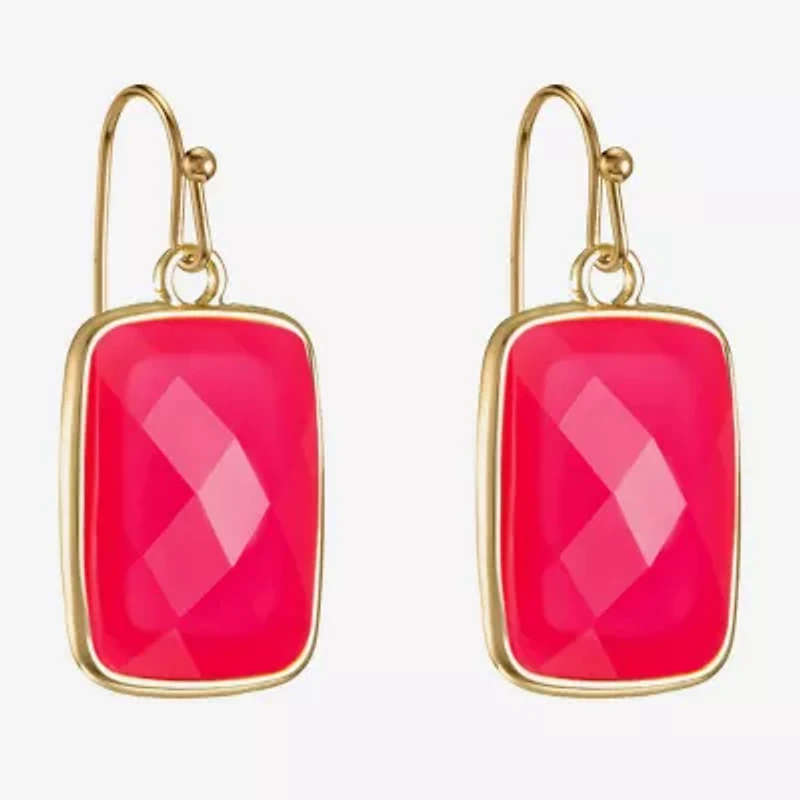 Liz Claiborne Womens Rectangular Drop Earrings