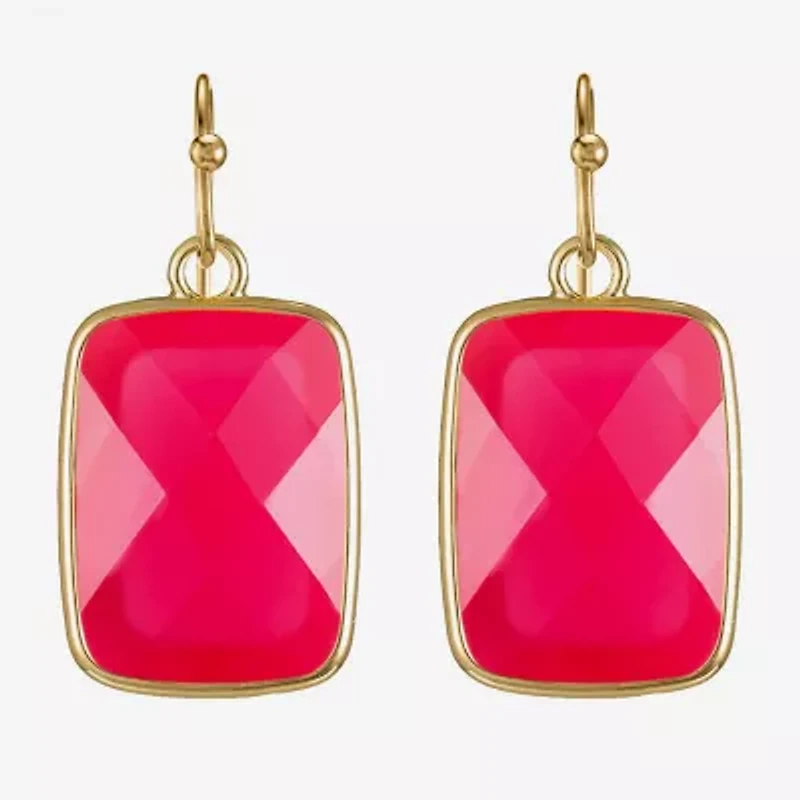 Liz Claiborne Womens Rectangular Drop Earrings