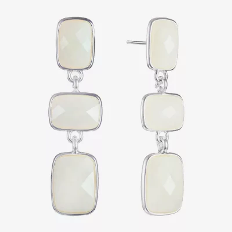 Liz Claiborne Womens Rectangular Hypoallergenic Linear Drop Earrings