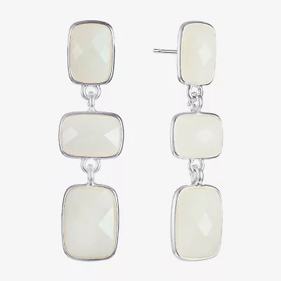 Liz Claiborne Womens Rectangular Hypoallergenic Linear Drop Earrings