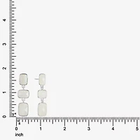Liz Claiborne Womens Rectangular Hypoallergenic Linear Drop Earrings