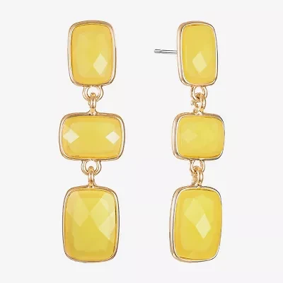 Liz Claiborne Womens Rectangular Hypoallergenic Linear Drop Earrings