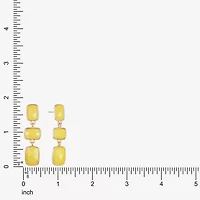 Liz Claiborne Womens Rectangular Hypoallergenic Linear Drop Earrings