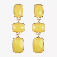 Liz Claiborne Womens Rectangular Hypoallergenic Linear Drop Earrings