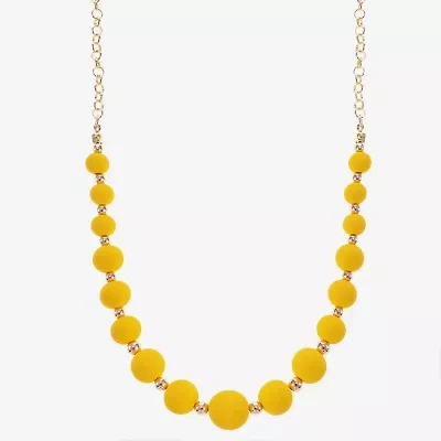 Liz Claiborne Matte Womens 17 Inch Collar Necklace