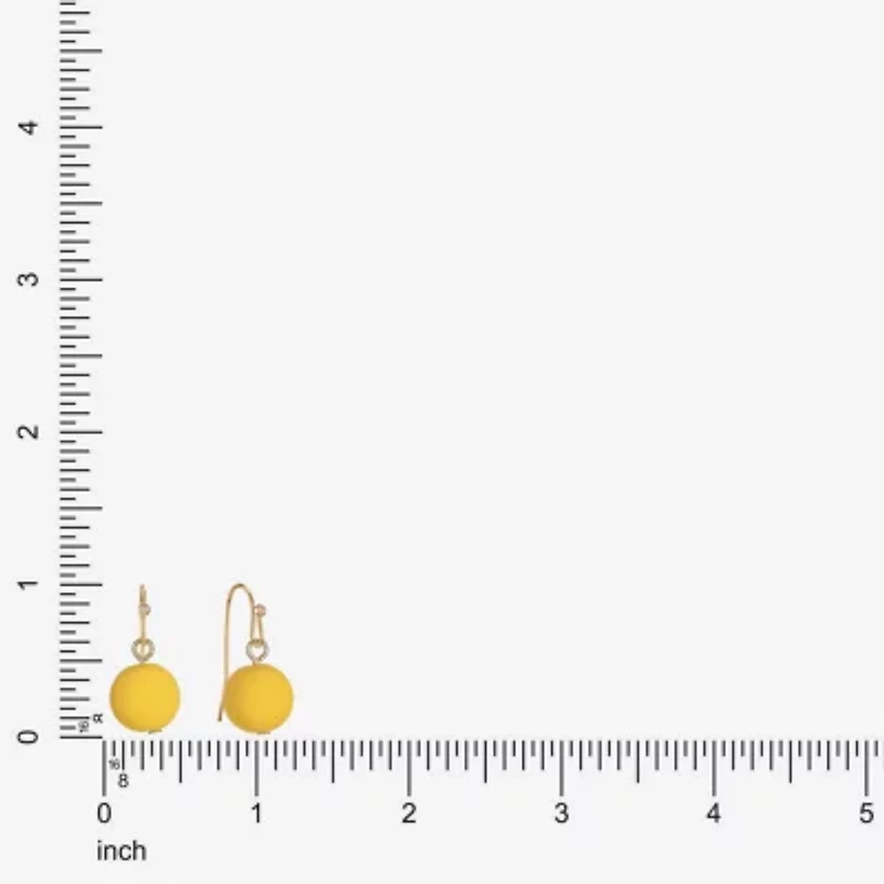Liz Claiborne Matte Womens Round Drop Earrings