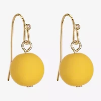 Liz Claiborne Matte Womens Round Drop Earrings