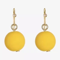 Liz Claiborne Matte Womens Round Drop Earrings