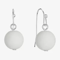Liz Claiborne Matte Womens Round Drop Earrings