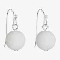 Liz Claiborne Matte Womens Round Drop Earrings