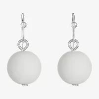 Liz Claiborne Matte Womens Round Drop Earrings