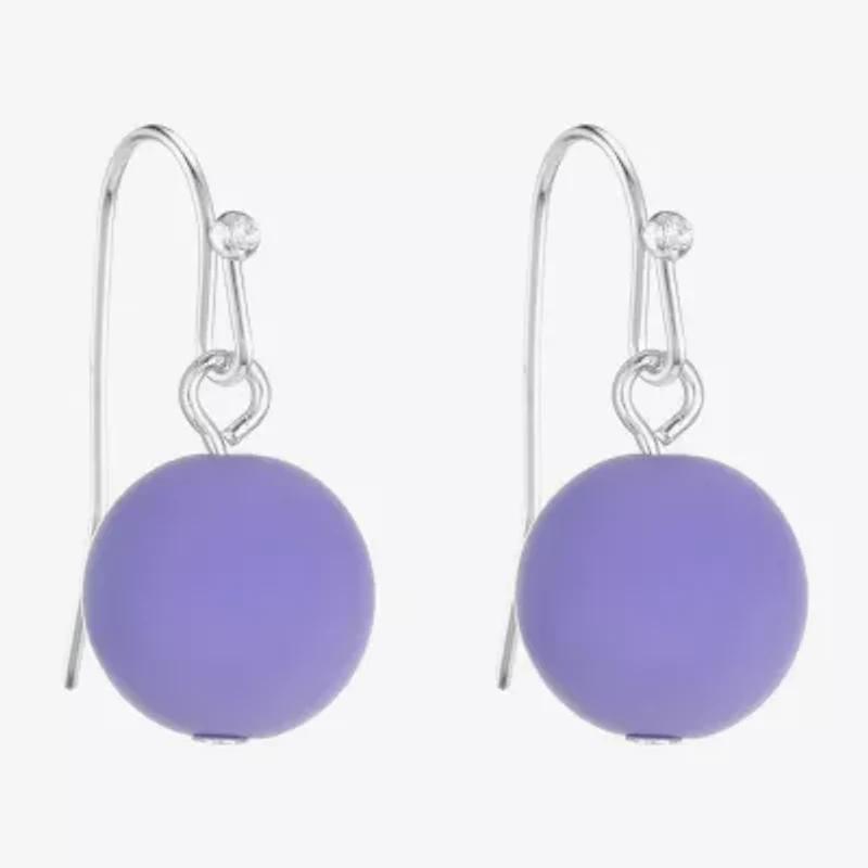 Liz Claiborne Matte Womens Round Drop Earrings