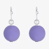 Liz Claiborne Matte Womens Round Drop Earrings