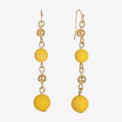 Liz Claiborne Matte Womens Round Drop Earrings