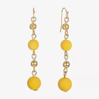 Liz Claiborne Matte Womens Round Drop Earrings