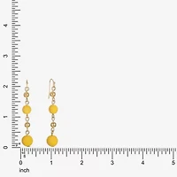 Liz Claiborne Matte Womens Round Drop Earrings