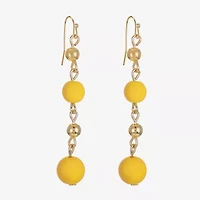 Liz Claiborne Matte Womens Round Drop Earrings
