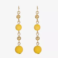 Liz Claiborne Matte Womens Round Drop Earrings