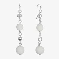 Liz Claiborne Matte Womens Round Drop Earrings