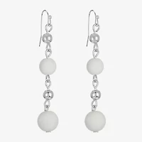 Liz Claiborne Matte Womens Round Drop Earrings