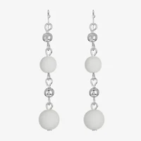 Liz Claiborne Matte Womens Round Drop Earrings