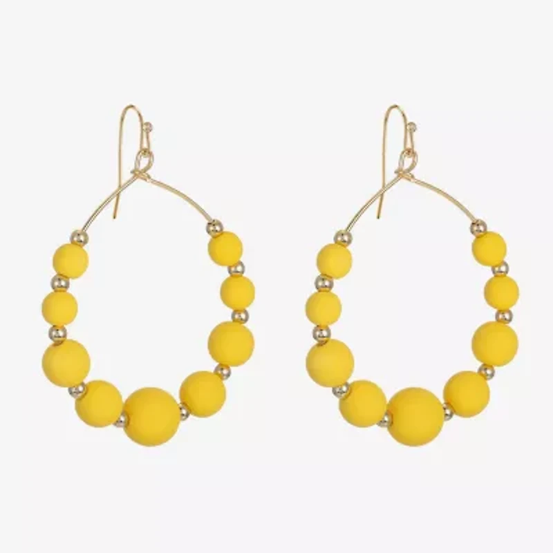 Liz Claiborne Matte Womens Round Drop Earrings