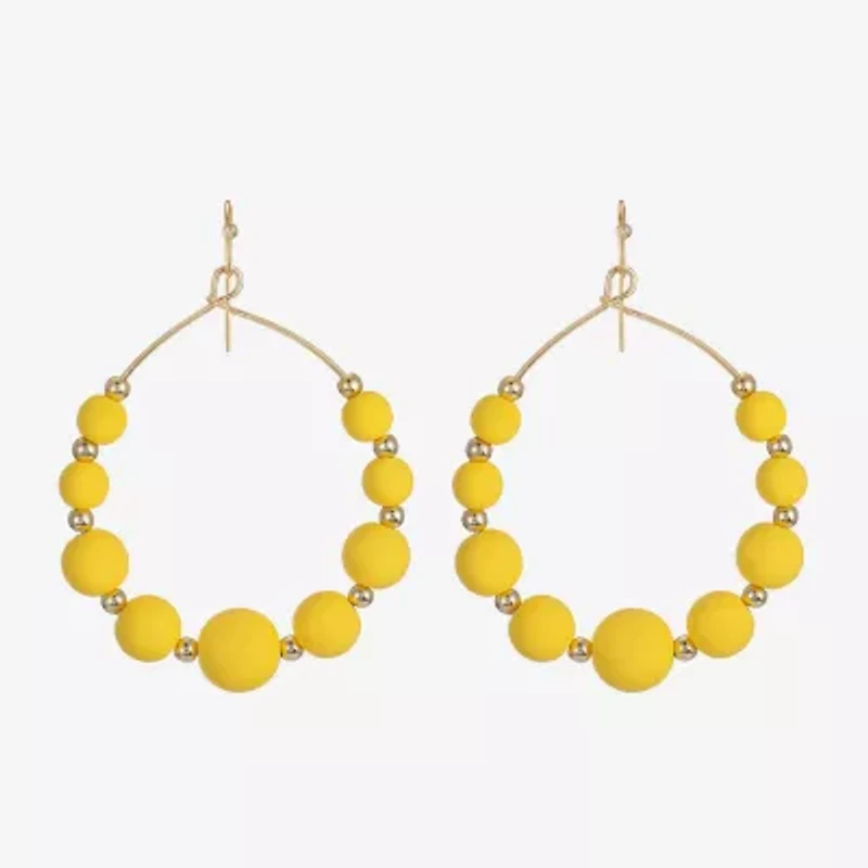 Liz Claiborne Matte Womens Round Drop Earrings
