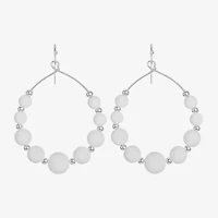 Liz Claiborne Matte Womens Round Drop Earrings