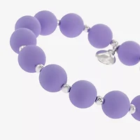 Liz Claiborne Matte Womens Round Stretch Bracelet