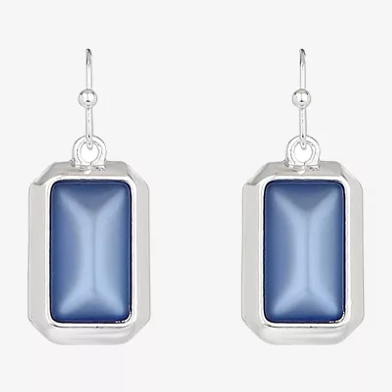 Liz Claiborne Womens Rectangular Drop Earrings
