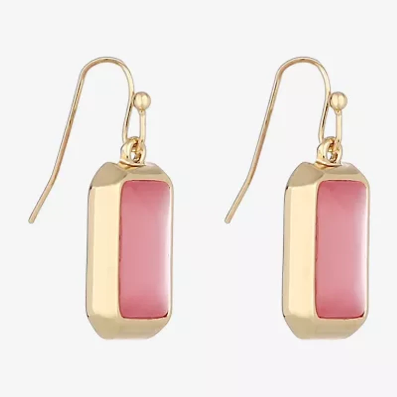 Liz Claiborne Womens Rectangular Drop Earrings