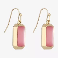 Liz Claiborne Womens Rectangular Drop Earrings