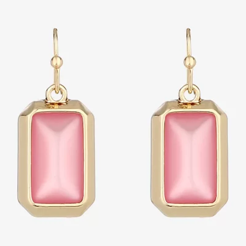 Liz Claiborne Womens Rectangular Drop Earrings