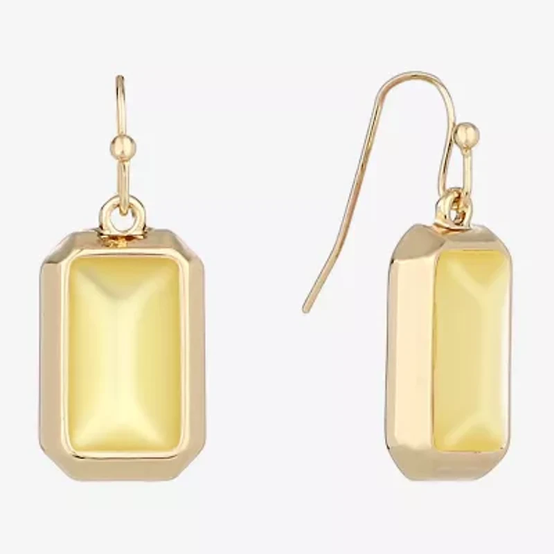 Liz Claiborne Womens Rectangular Drop Earrings