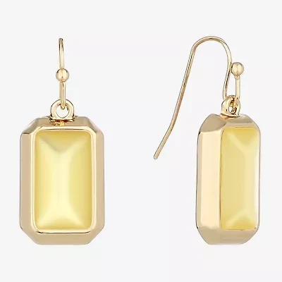 Liz Claiborne Womens Rectangular Drop Earrings