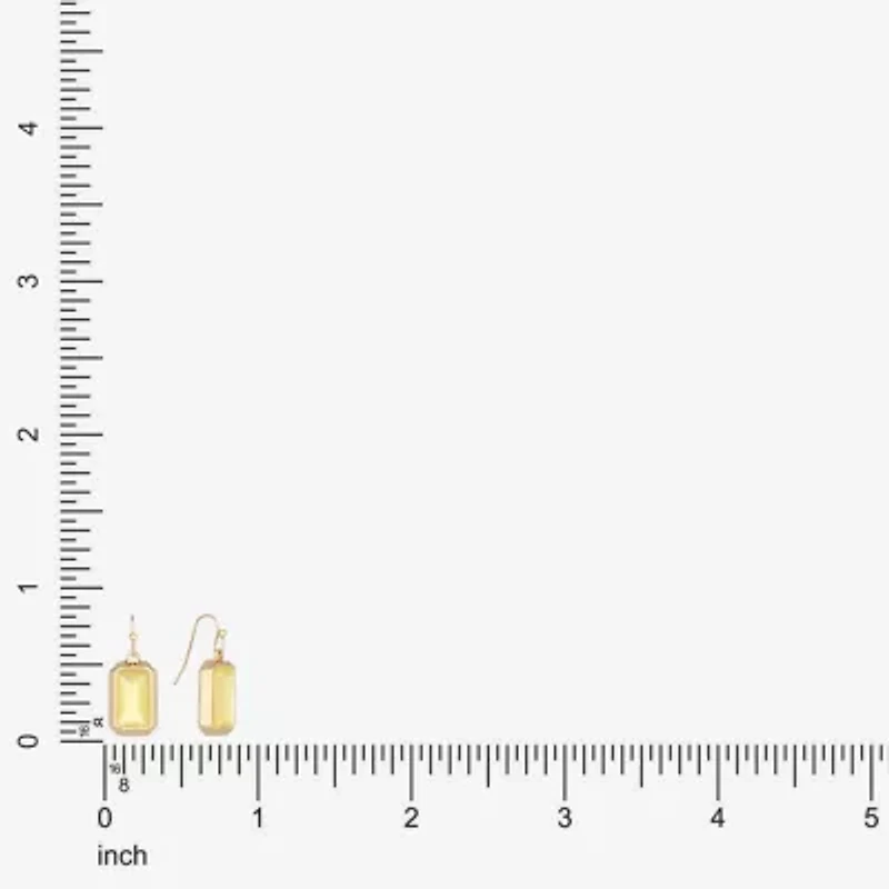 Liz Claiborne Womens Rectangular Drop Earrings