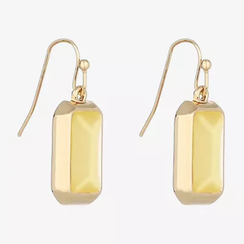 Liz Claiborne Womens Rectangular Drop Earrings