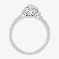Limited Quantities! (H-I / Si1-Si2) Womens 1/3 CT. T.W. Lab Grown White Diamond Sterling Silver Oval Engagement Ring