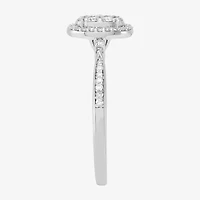 Limited Quantities! (H-I / Si1-Si2) Womens 1/3 CT. T.W. Lab Grown White Diamond Sterling Silver Oval Engagement Ring