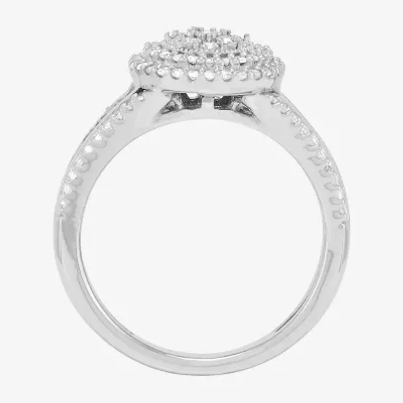 Limited Quantities! Womens 1/2 CT. T.W. Natural White Diamond Sterling Silver Round Engagement Ring