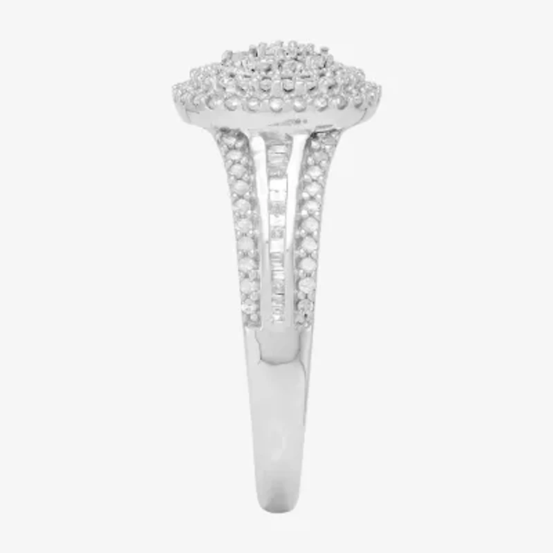 Limited Quantities! Womens 1/2 CT. T.W. Natural White Diamond Sterling Silver Round Engagement Ring